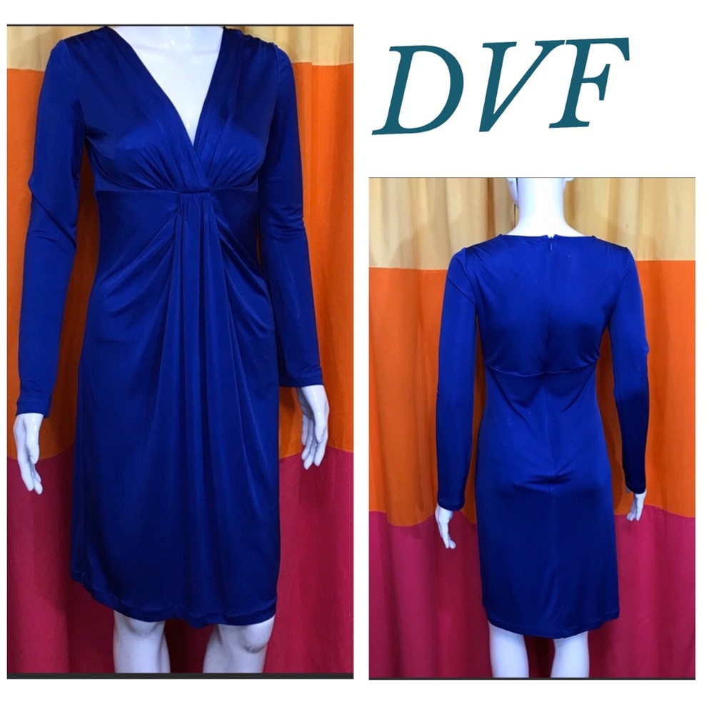 DIane Von Furstenberg Rayon Blue Dress